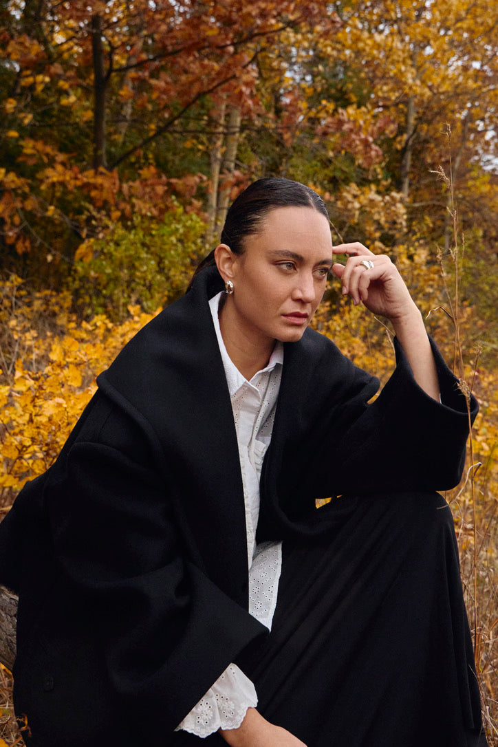 Minimalist sculptural silver earrings, featuring a modern design with timeless appeal. Perfect for adding elegance to any outfit.