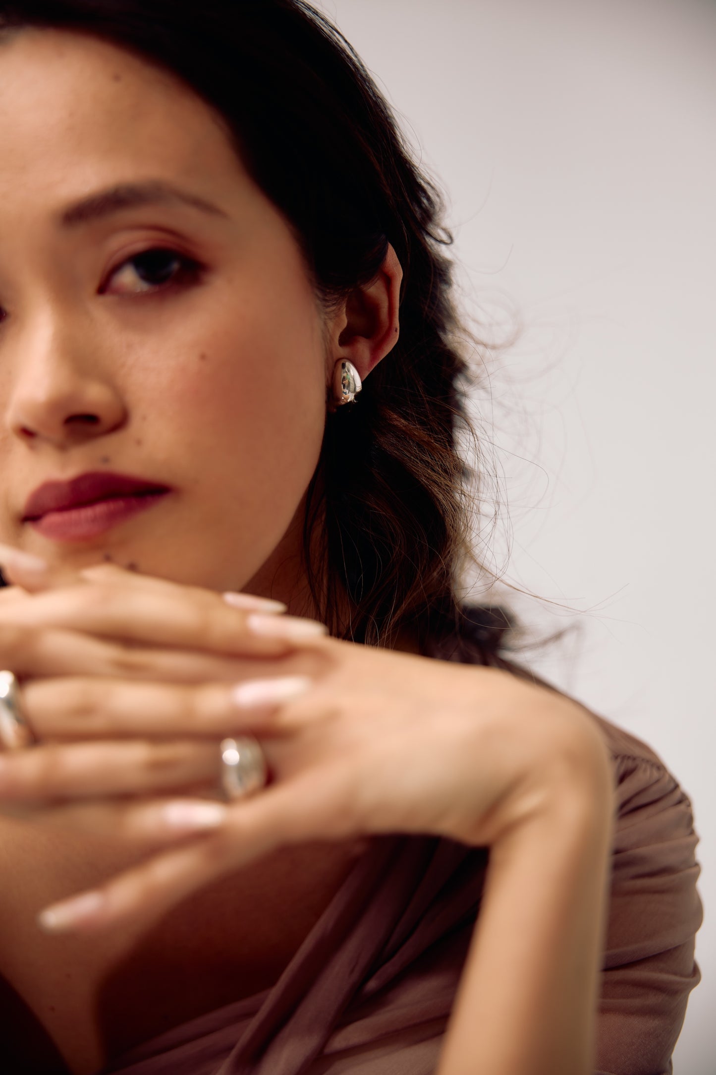 Sterling silver Sigrid earrings by SÉOLA Atelier, handmade in Montreal